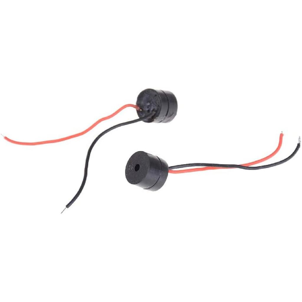 ZYAMY 4 KS DC 6-12V Aktívny bzučiak Káblový Mini konektor Tónový zvukový signál Reproduktor Elektronický alarmový zvonček Bzučiaky 85dB
