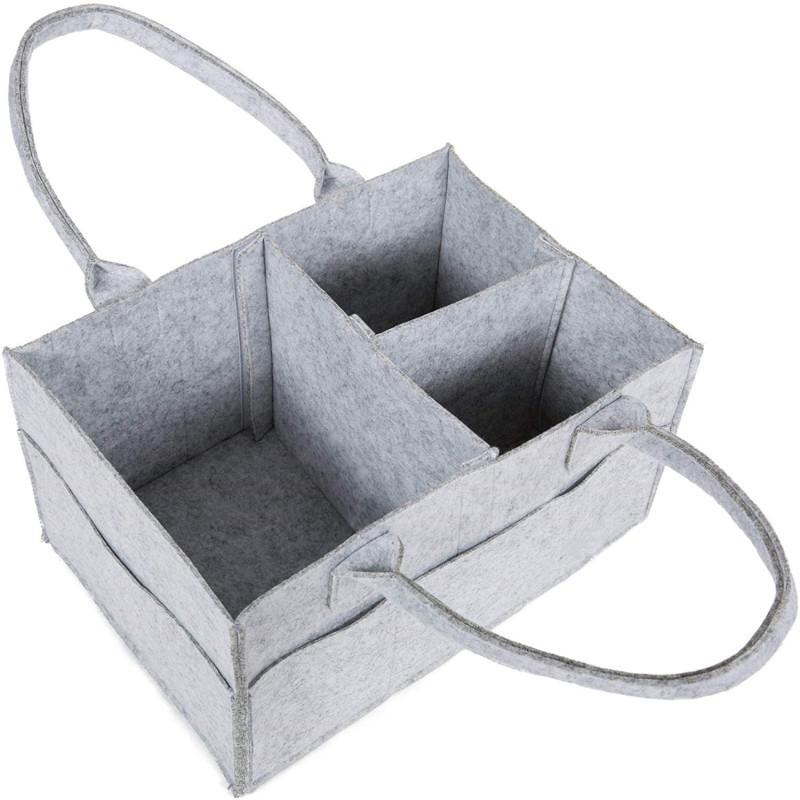 Multifunctional Felt Baby Diaper & Travel Makeup Storage Bag