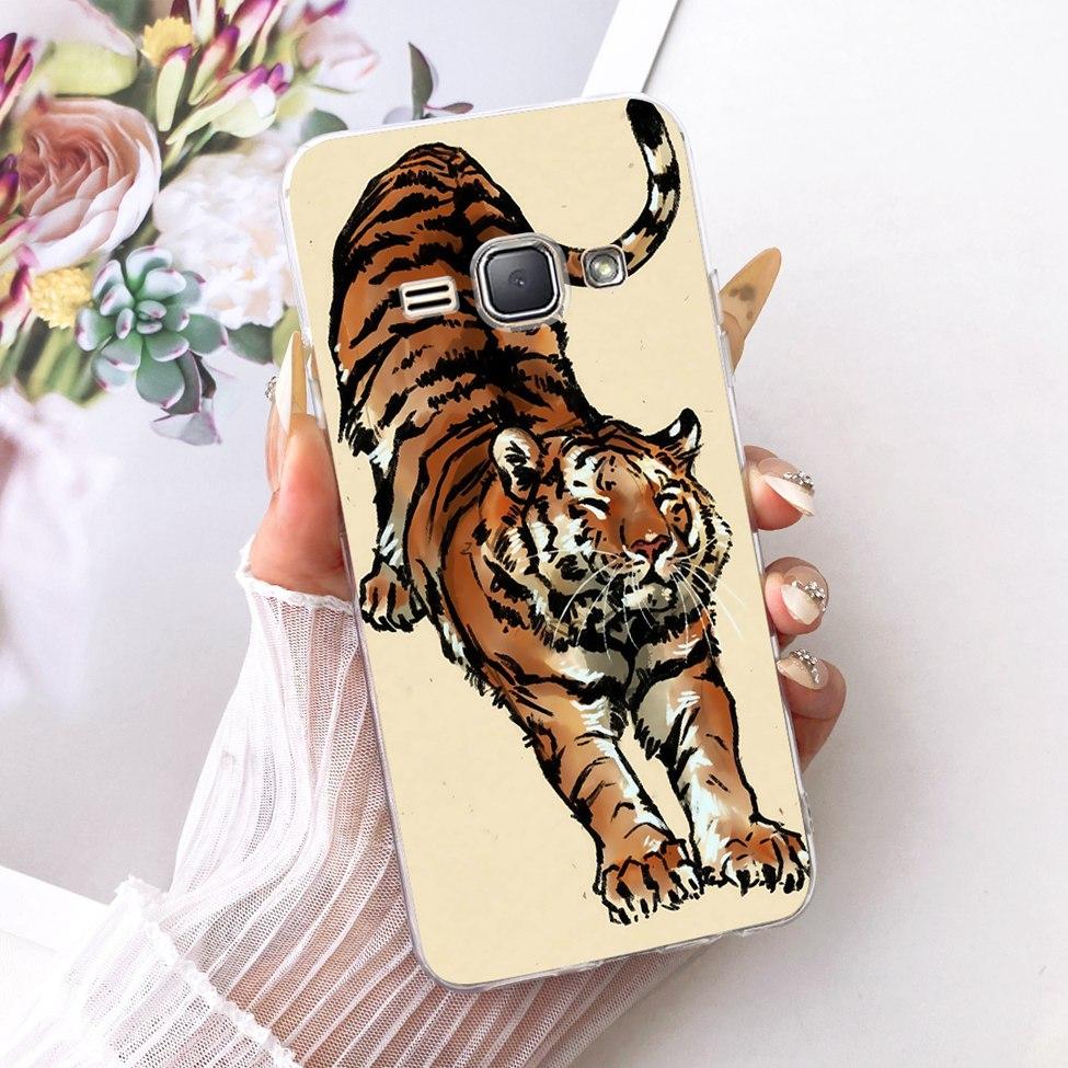 Clear For Samsung J1 2016 Case Cover Cute Cat Fashion Butterfly Funny Painted Casing For Samsung Galaxy J1 2016 SM-J120F