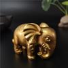 Gold Elephant Statue Sculpture Carved Craft Animal Elephant Figurines Ornament For Home Office Desktop Decoration Garden Statues