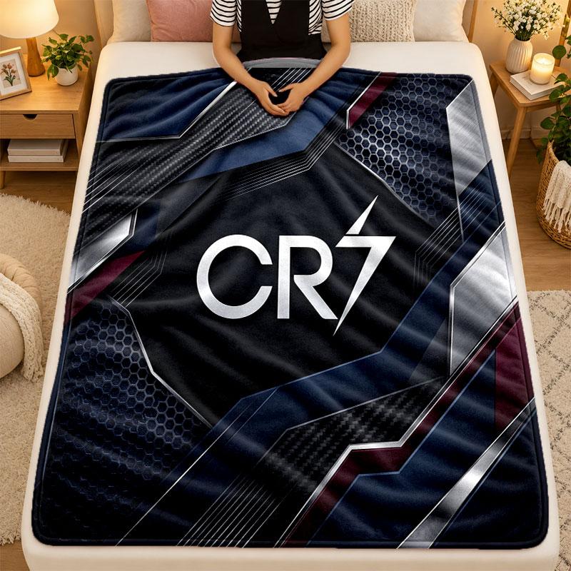 Flannel BlanketCristiano Ronaldo Warm Soft Throw Blanket for Indoor Sofa Bed Living Room Use
