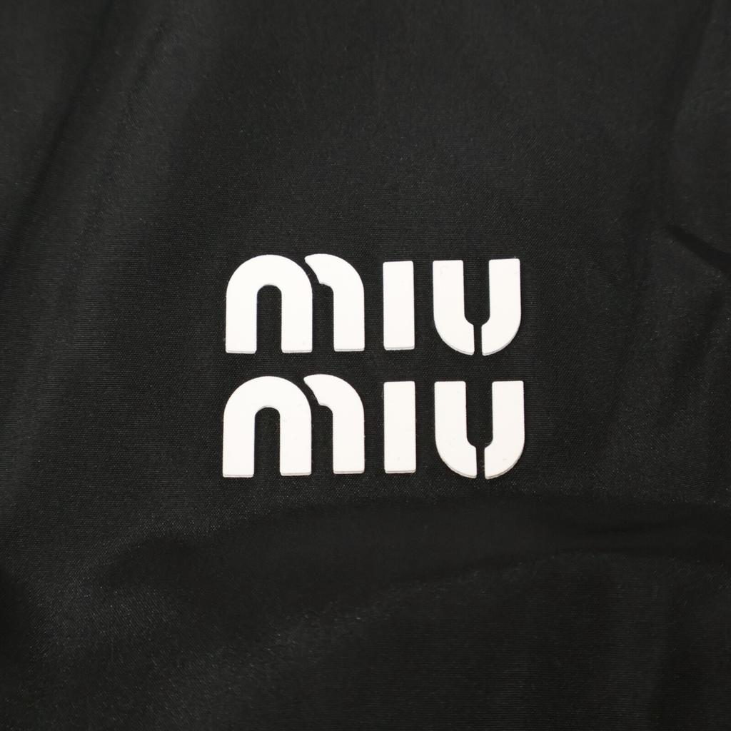 MIUMIU [Domestically Licensed/2010 Model] MF4790 Silk Tech Front Zip Sleeveless Top dress 38 blackUsed