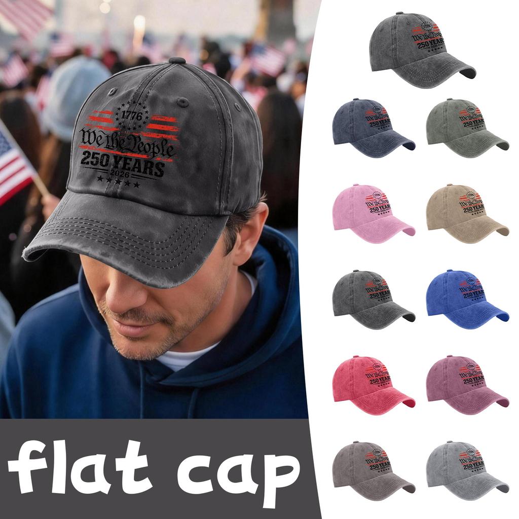 Vintage Adjustable Baseball Cap We The People 250 Years 1776 2026 Anniversary Embroidered Dad Hat for Men Women Unisex Classic Style