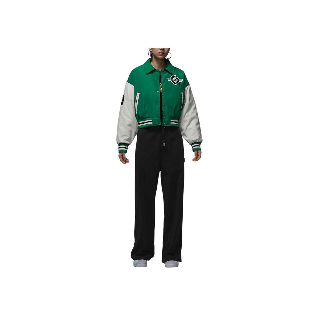 Jordan Warm Comfortable Simple Solid Color Jacket Women Jacket Green HV0404365