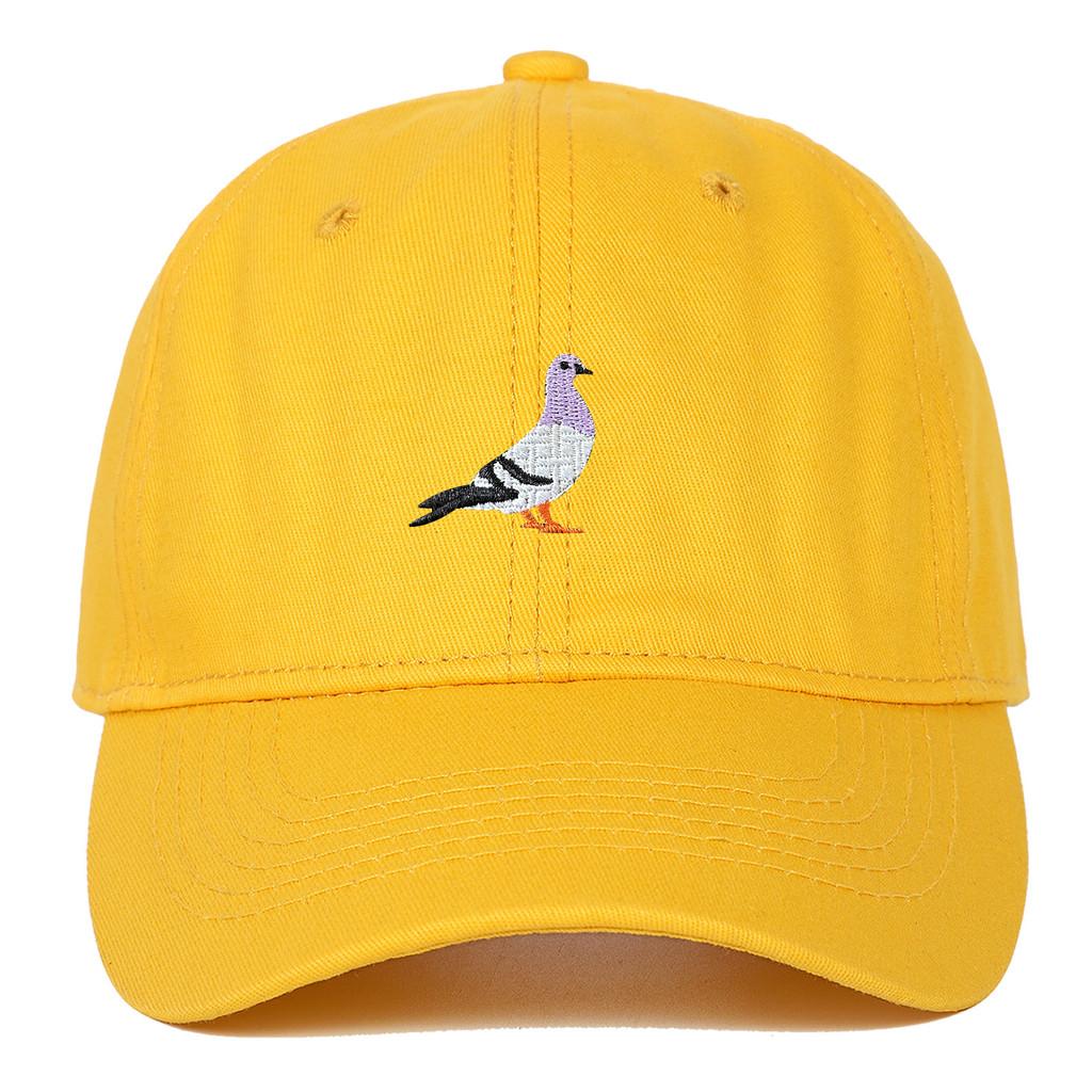 Pigeon Animal Pattern Cotton Baseball Hat With Curved Brim For Daily Use