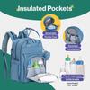 Baby-Essentials-Reisetasche – multifunktionale, wasserdichte Wickeltasche, Reise-Essentials-Babytasche mit Wickelunterlage, Kinderwagengurten und Schnulleretui