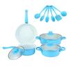 13pcs Kitchenware Wok Soup Pot Non Stick Frying Pan Durable Cookware Set  Household