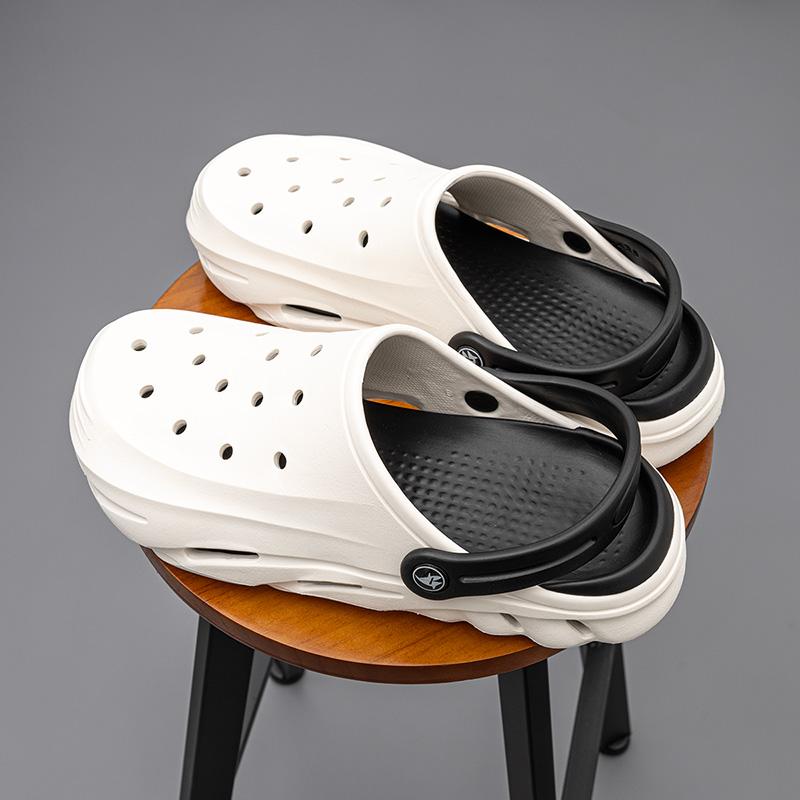 Herren Sommer Clogs Sandalen Eva Hausschuhe Mann Color Blocking Design Schuhe Mode Sandalen Herren Flache Plateau Sandalen Komfortsohle