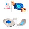 1Pair Heel Insoles Shock Absorption Wraparound Protection Rubber Shoe Inserts for Plantar Support