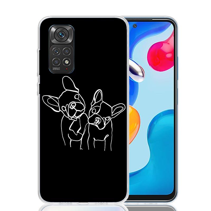 French Bulldog Black White Phone Case For Xiaomi Redmi Note 14 13 14S 12S 12 11S 11T 11E Pro Plus 10S 10 9S 9 Art Customized Coq