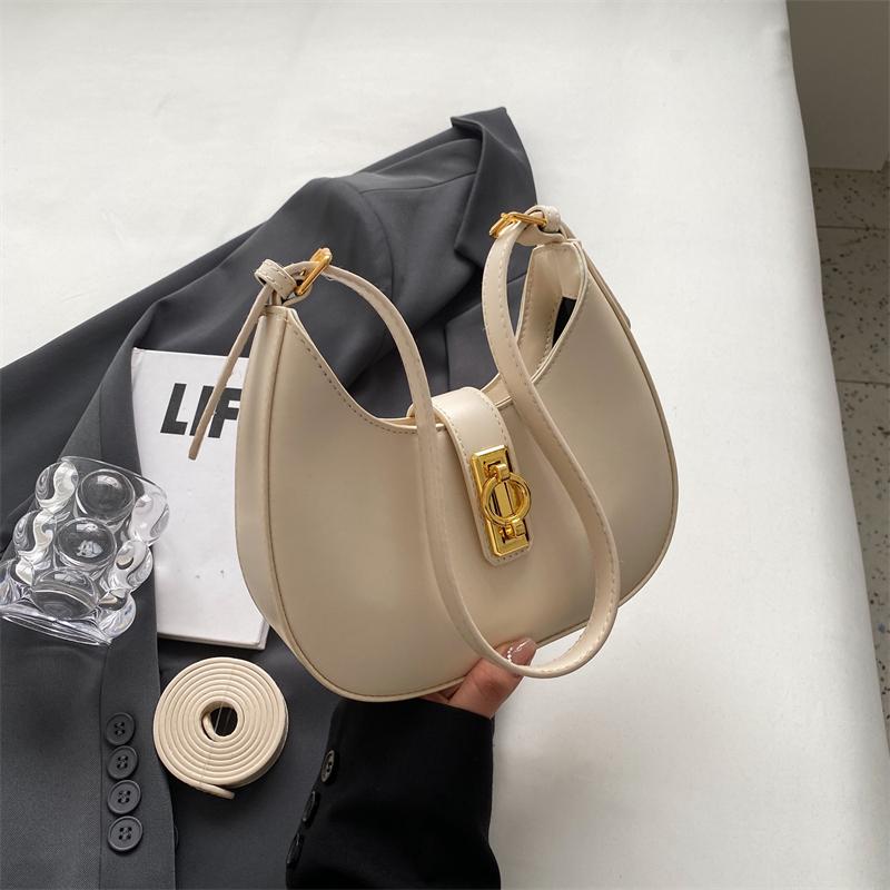 Simple Textured Women One Shoulder Bag Spring New PU Leather Soft Crossbody Bags Lady Casual Versatile Small Handbags