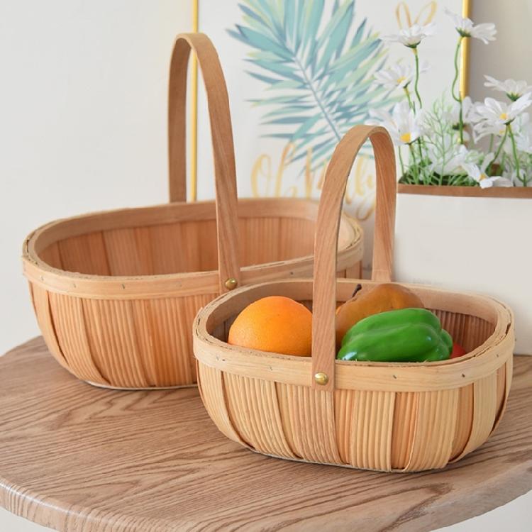 Cesto Multiuso Fatto a Mano Portatile per Picnic all'Aperto e Soluzione di Stoccaggio per Interni Organizzazione della Casa Uso Quotidiano