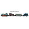 1 Set Vintage Steam Train Toy with Locomotive 3 Carriages Pull Back Realistic Mini Kids Retro Die-cast Train Model Ornament Boys Girls Birthday Gift