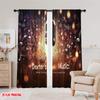 2Pcs,2D Plane Printing Contemporary Curtains Sound Symphony Polyester Easy Install (Without Rod) Decorations Outdoor Perfect For