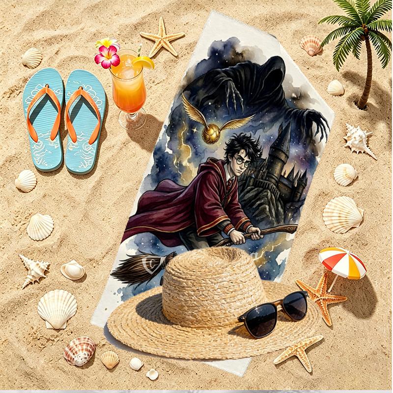 Fantasy film Print Beach Towel, Versatile Lightweight Absorbent Beach Towel for Pool Surf Yoga Bathroom, Perfect Birthday Holiday Gift
