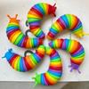 3D Slug Fidget Toy Colorful Slug Snail Toy Articulated Flexible All Ages Relief Anti-Anxiety Sensory Toys For Children