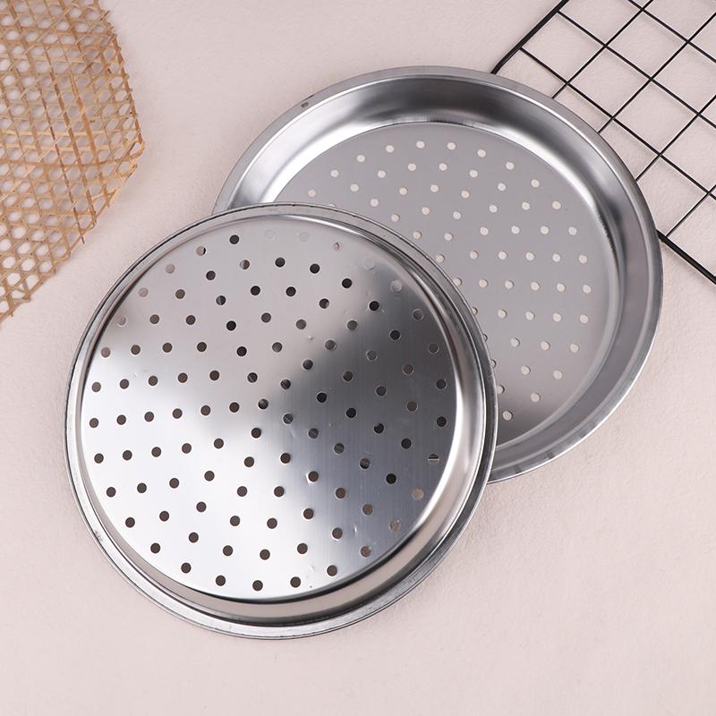 28/30/32/34Cm Stainless Steel Round Steamer Durable Dumplings Fish Steaming Tray Thickened Steamer Kitchen Cooking Gadgets