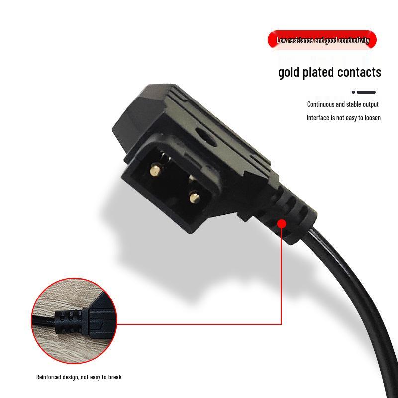 D-Tap to DC5525 Angled Adapter Cable for Monitoring Equipment