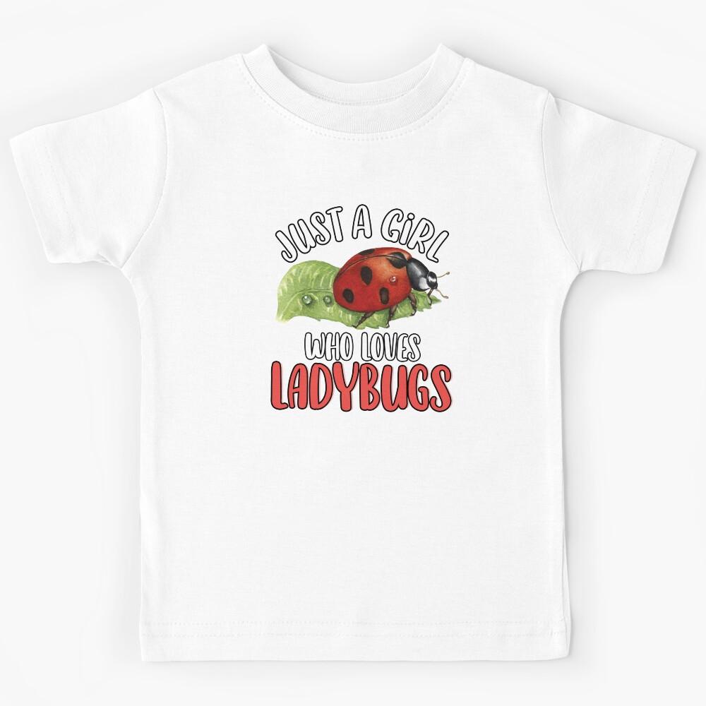 Just A Girl Who Loves Ladybugs Cute Bug Insect Entomologist Kids T-Shirt 140
