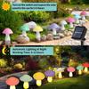 YZYOE LED Outdoor Solar Ground Plug Mushroom Lamp with 8 Waterproof Solar Garden Cute Mushroom Lamp with 2 Lighting 8-Pair Colors, Decor, Modes.