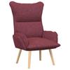 Armchair Burgundy 69 X 74 X 93 Cm Fabric and Plywood