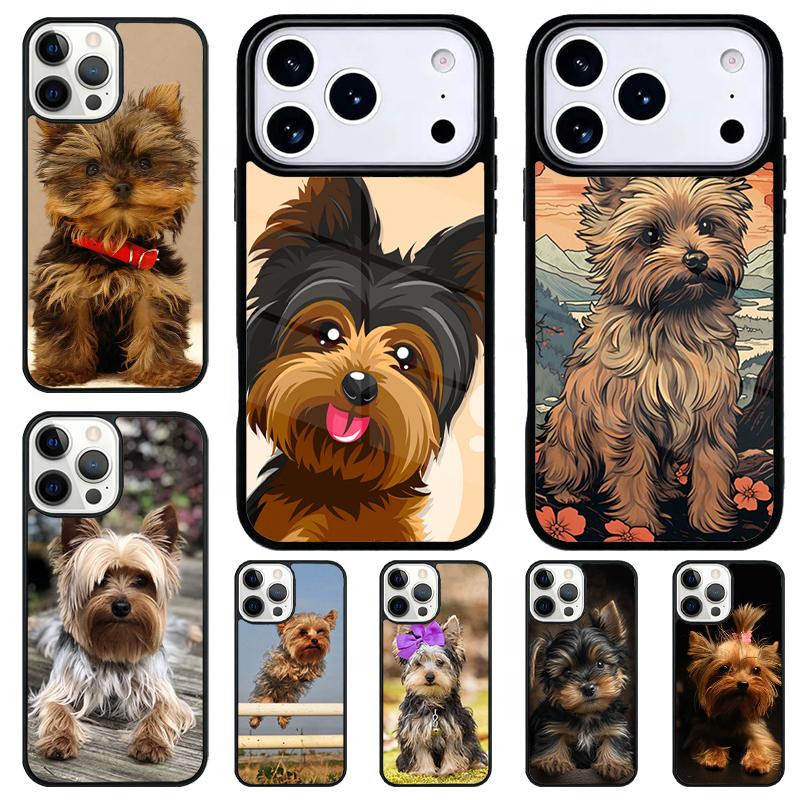 Yorkshire Terrier Hund Welpe Stoßfeste Handyhülle für iPhone 17 Air 16e 15 11 12 14 13 Pro Max Hülle Coque