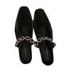 Fashion Luxury Crystal Women Slippers Pointed Toe Shallow Elegant Flats Shoes 2025 Spring Trend Designer Dress Party Sandalias De Mujer