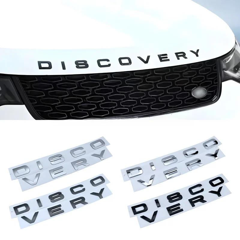ABS 3D Chrome Car Letters Front Hood Bonnet Logo Badge For Land Rover Discovery Sports Emblem Discovery 4 3 5 2 TD5 Accessories SA3
