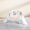 Resin Love Gesture Sculpture Premium Nordic Light Luxury Craft Ornament for Home Office Desktop Decoration
