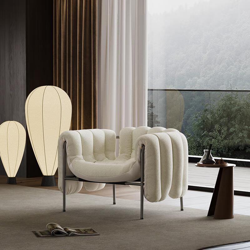WEZHO French Style Minimalist Puff Armchair