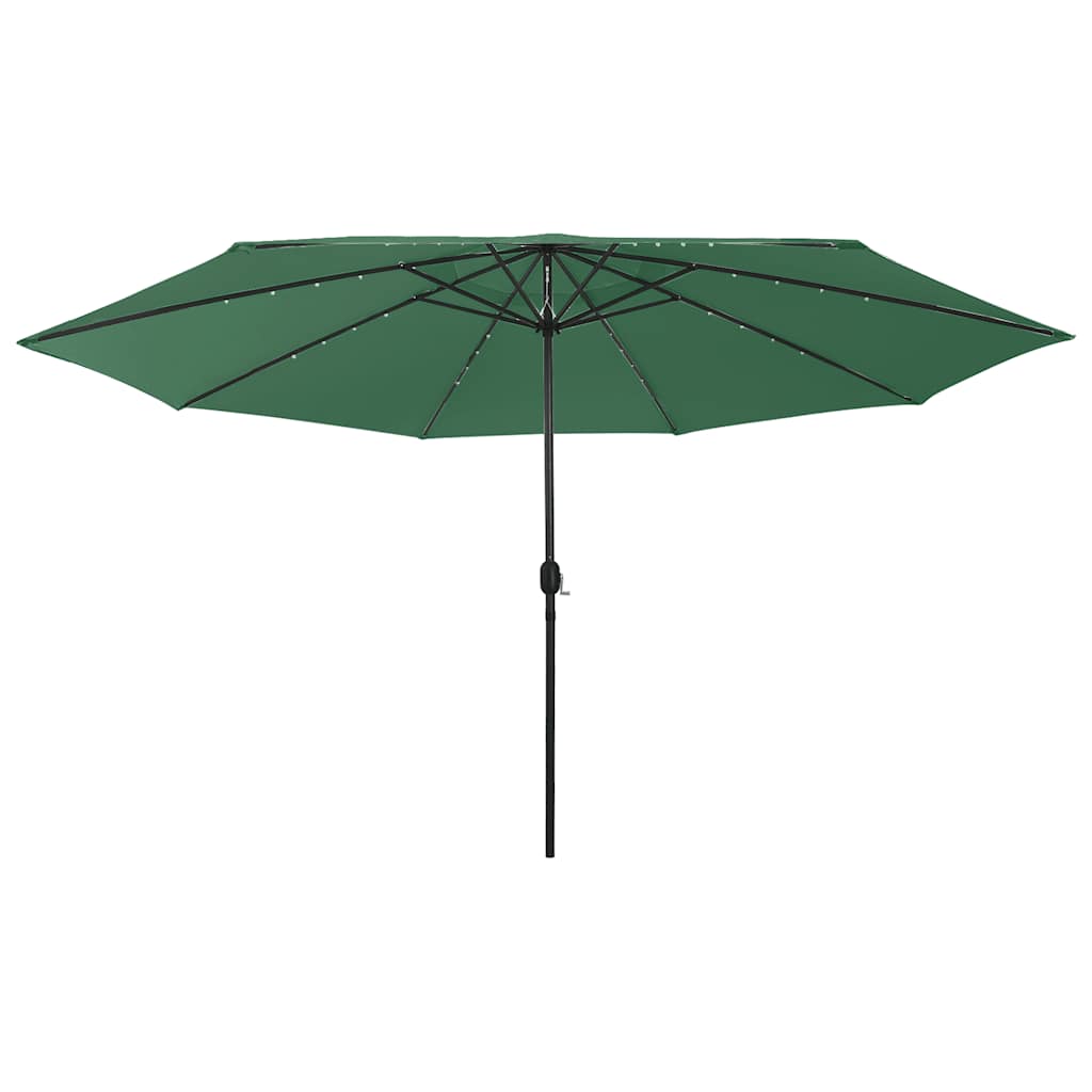 LED Illuminated Sun Umbrella 400 Cm Green