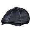 Men's 100%Genuine Cowhide Leather Warm Octagonal Cap Casual Vintage Newsboy Cap