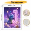Disney Stitch sleeping J letter oil painting art painting kit, handmade diy art painting home wall decoration bedroom aesthetic wall art