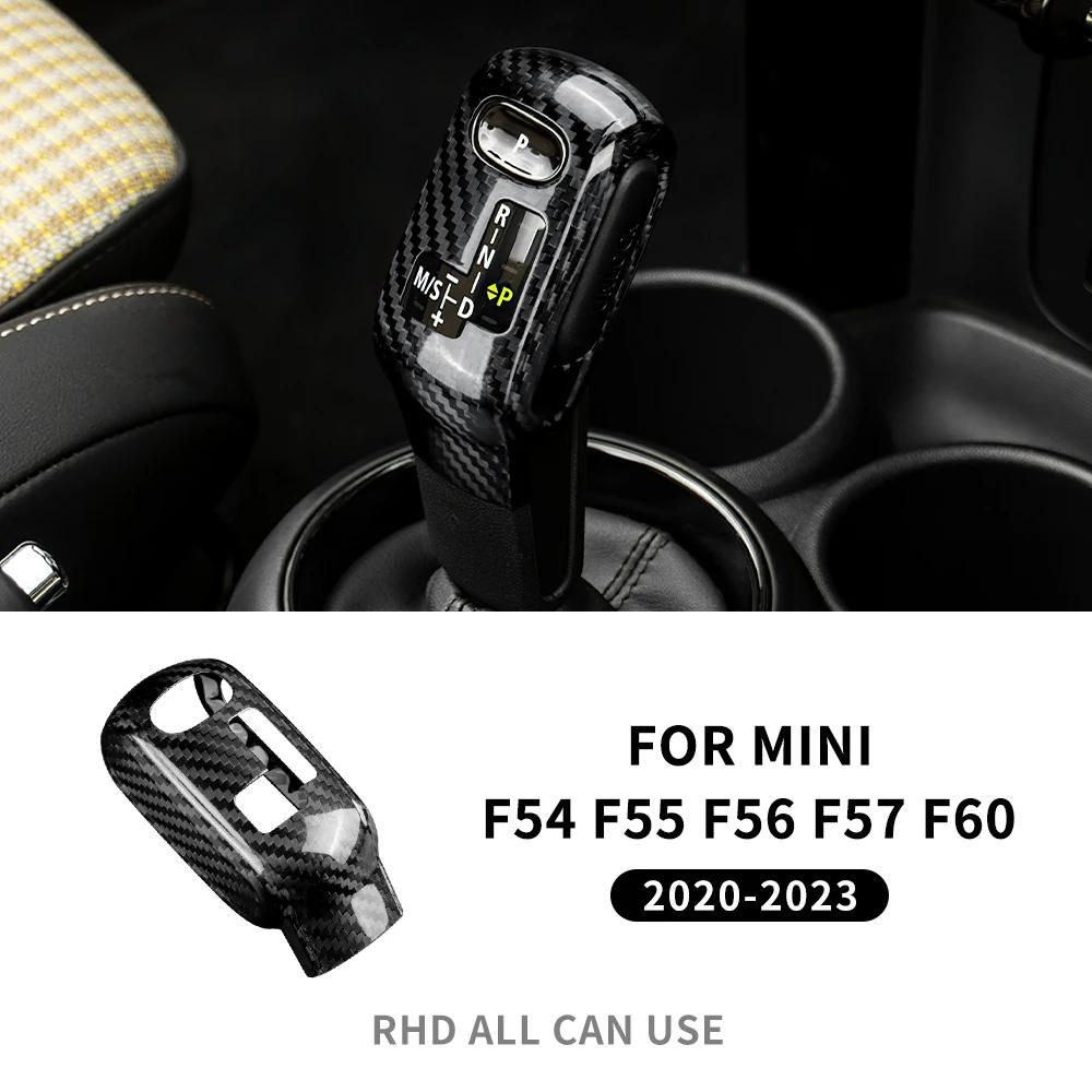 For BMW Mini Cooper F54 F55 F56 F57 F60 2020-2023 Countryman Real Carbon Fiber Car Gear Shift Knob Cover Sticker Interior Trim
