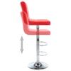 Bar Stool Set 2 pcs Red Faux Leather