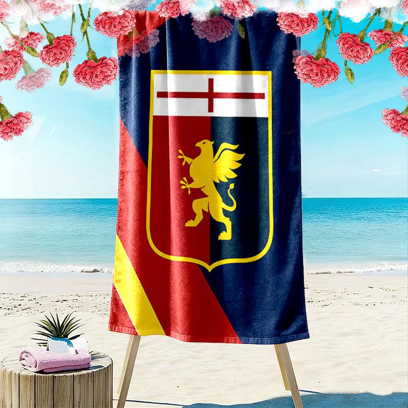 Genoa CFC Poster Beach Towel, Large Soft Quick Dry Towel for Beach Camping Swimming