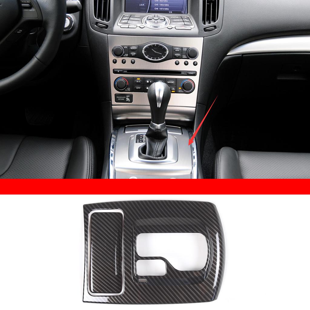 ABS Carbon Center Gear Panel Trim Cover For Infiniti G25 G37 Automatic 2009-13