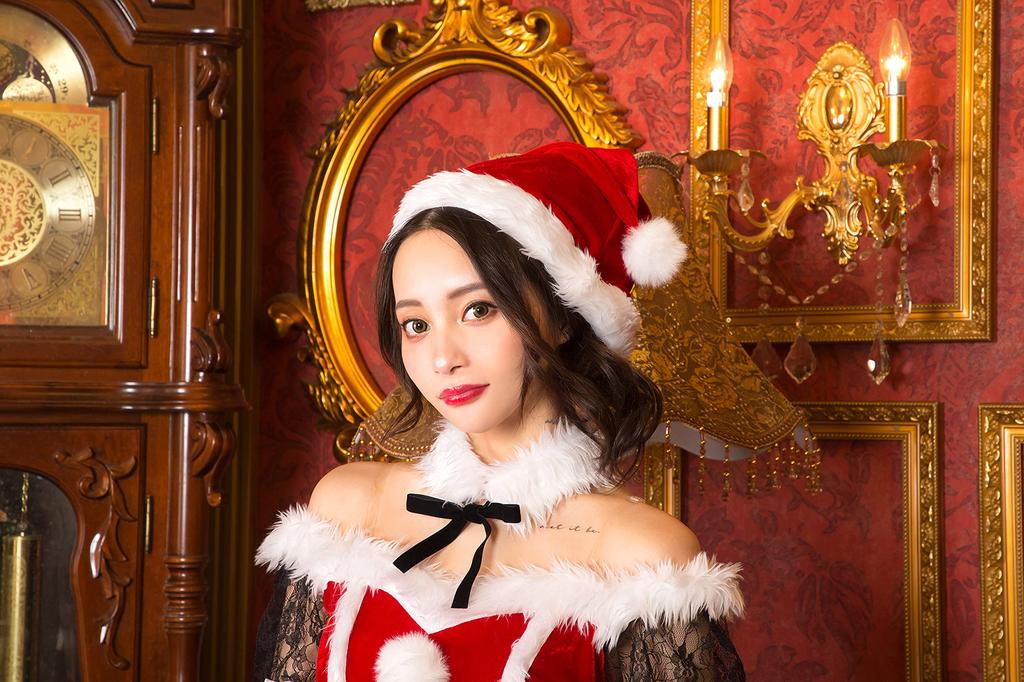 Clearstone Coffret Charm Cosplay Christmas Tight Santa Costume for Red Women,