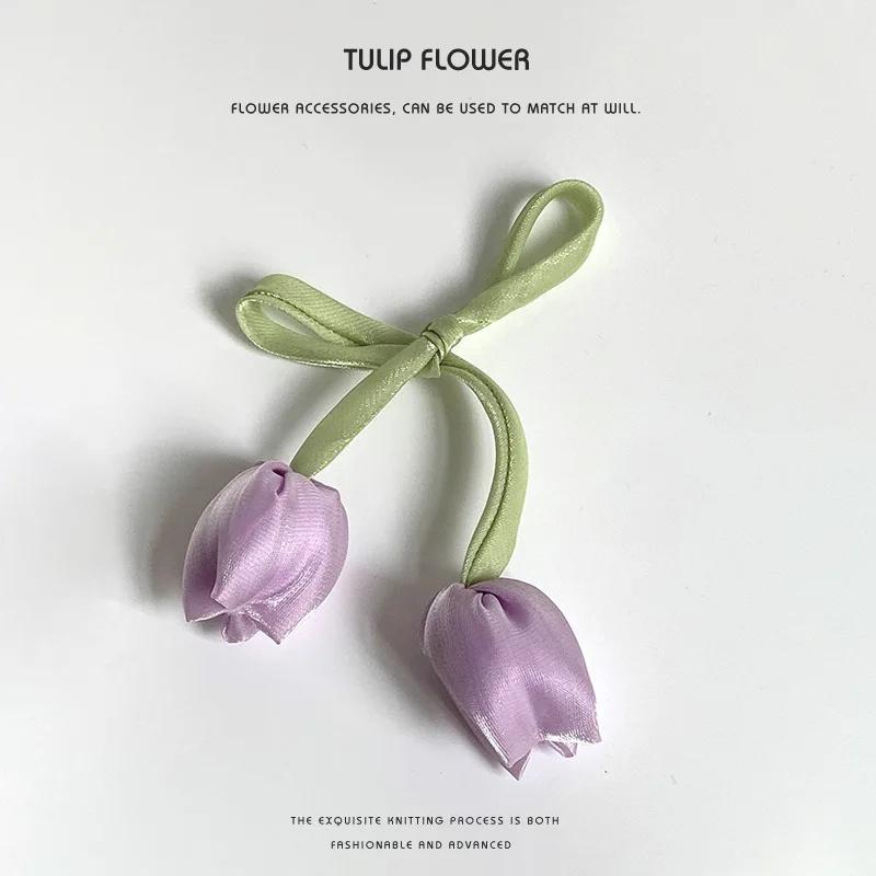 

10 pieces of tulip fabric flowers DIY clothing accessories hair accessories bag clothing hair clips 10Pcs