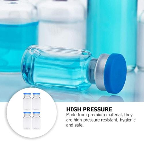 TOYMYTOY 10ml Glass Vials, Mini Bottles, Clear Vials with Rubber Stopper Lids, Perfect for Small Item Storage, Glass Bottles, Storage Containers, Divi