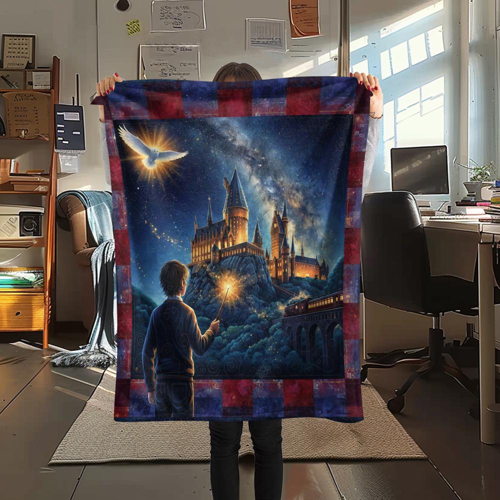1Pc Cartoon Print Flannel Blanket, High Quality Comfortable for All Seasons, Home Decor, Warmth and Comfort, Perfect for Christmas Birthday Gift