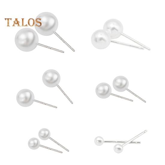

6 пар женских серег-гвоздиков, круглые серьги-гвоздики из искусственного жемчуга, гладкие легкие серьги-гвоздики для вечеринок и выпускных вечеринок, женские украшения для ушей Sets