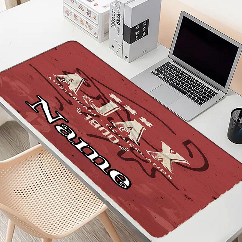Custom Name Personalized Ajax Pattern Mousepad, Laptop PC Desk Mat, Decorative Desk Mat for Home Keyboard Pad Gift