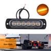 Ultra-Thin LED Car Warning Light: 6-Light, 12-24V, High-Brightness, Always-On Daytime Running & Turn Signal.