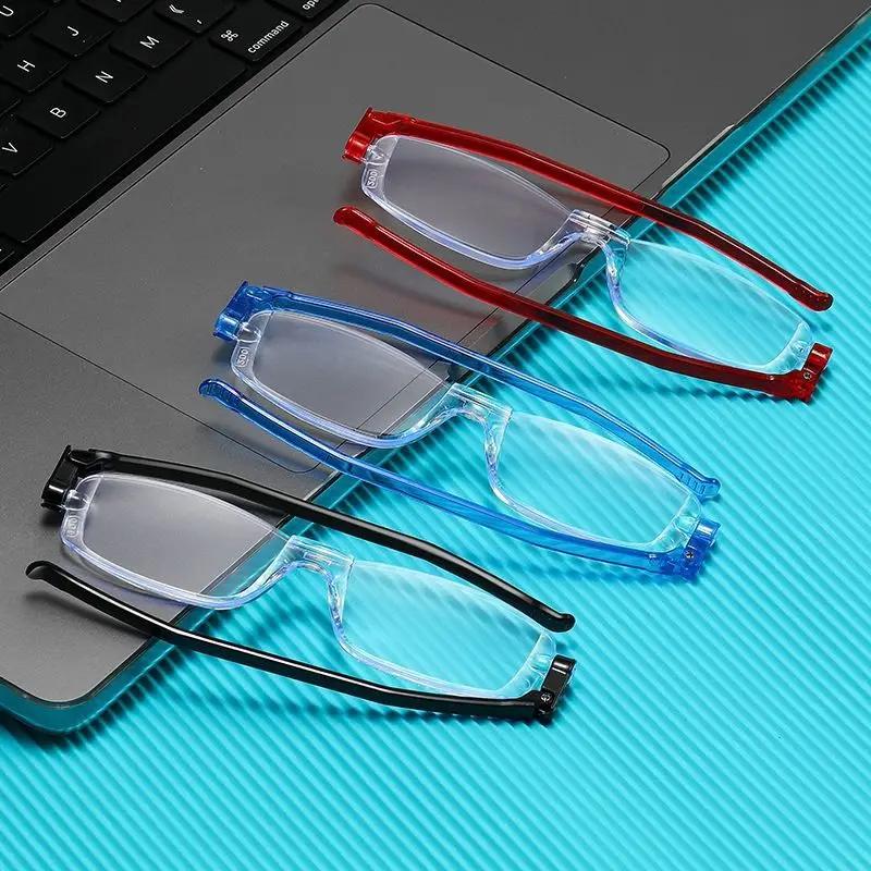 New Folding Reading Glasses 360 °Rotating Lightweight Presbyopic Eyewear Comfortable Women Foldable Reading Eyeglass Mirror Leg