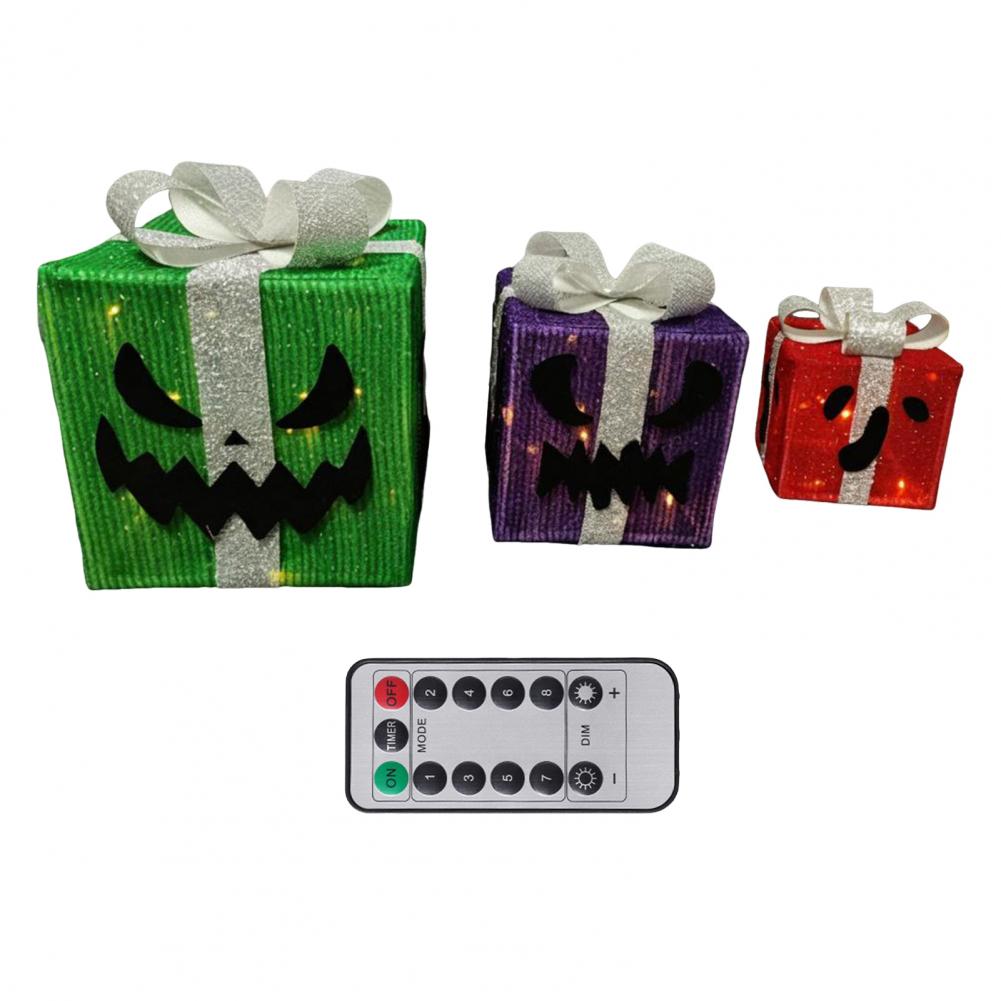 Halloween Night Light Outdoor Decor Halloween Pumpkin Lantern Decoration with Remote Control for Outdoor Yard Decor