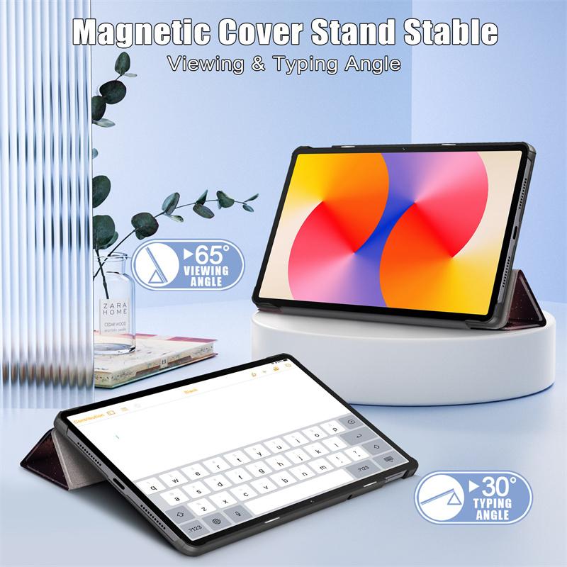 For Huawei MatePad SE 11 2024 Case Tri-folding PU Leather Painted Stand Smart Cover Funda For MatePad SE 11 inch AGS6-W00