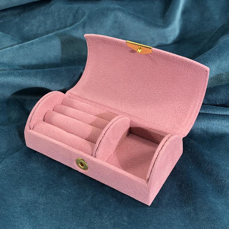 Arch Face Jewelry Box High-end Beaded Velvet Travel Portable Storage Bag Bracelet Earring Ring box earring necklace box