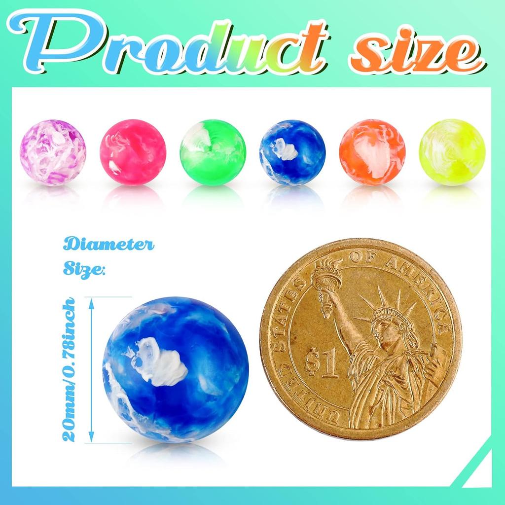 Sumind 500 Pcs Small Bouncy Balls in Bulk Rubber High Bouncing Balls Mini Bouncy for Birthday Party Favors Gift Game Prizes Vending Machines Fillers