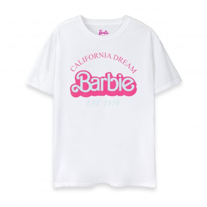 Barbie Womens/Ladies California Dream Logo T-Shirt M blanc